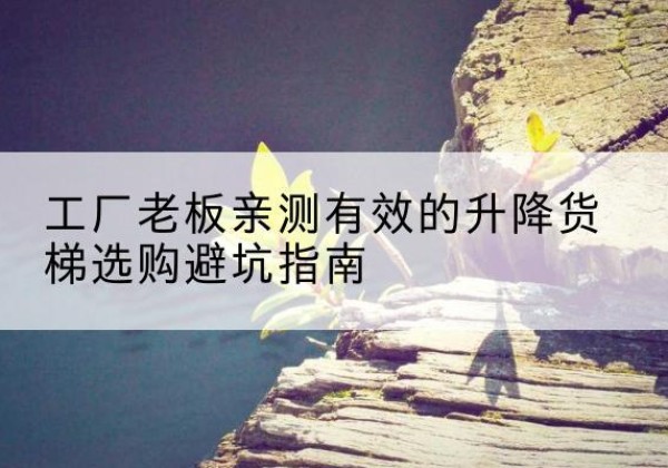 万秀升降货梯怎么选-工厂老板亲测有效的升降货梯选购避坑指南